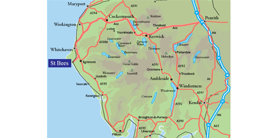 Map of Cumbria