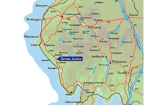 Map of Cumbria